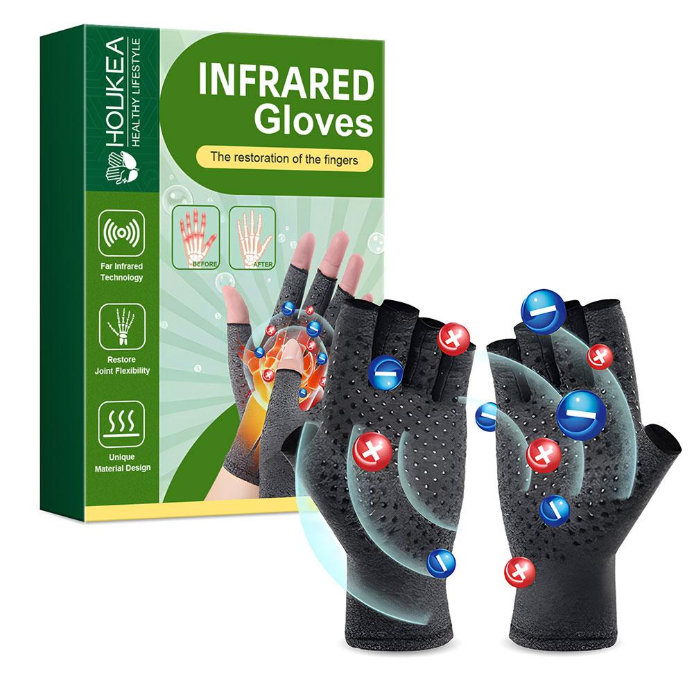 Motorcycle Glove Knuckle - Компрессионные перчатки от артрита: полупальцевые, для