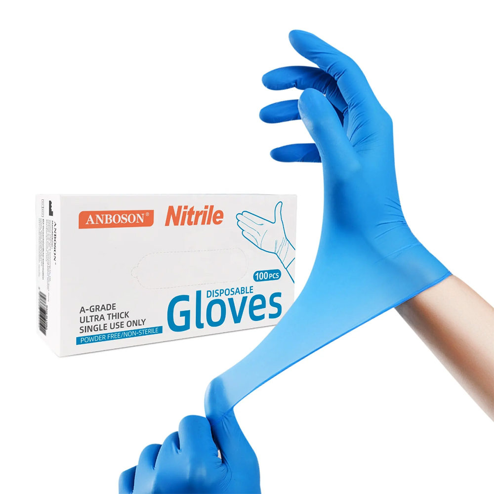 Exam Glove Nitrile - Нитриловые смотровые перчатки - синие латексные