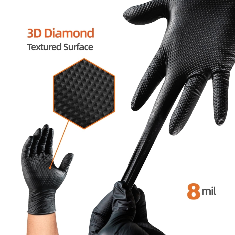 Прочные черные нитриловые перч – обзор и цена Nitrile Mechanic Glove