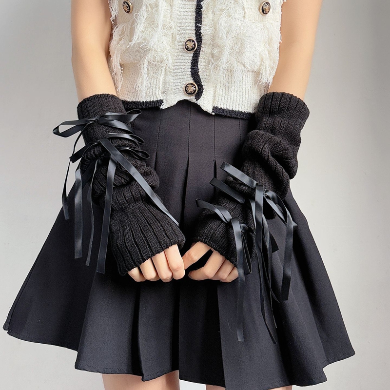 Милые вязаные теплые перчатки  – обзор и цена Fingerless Glove Knit