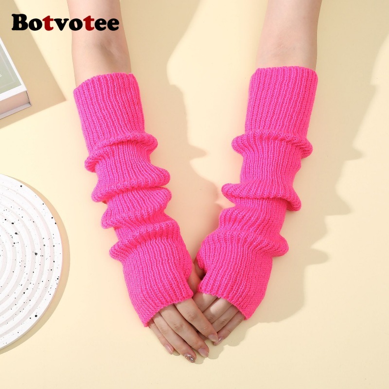 Botvotee Y2k Аксессуары: Вязан – обзор и цена Fingerless Glove Knit