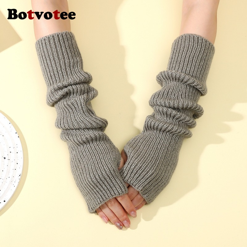 Botvotee Y2k Аксессуары: Вязан – обзор и цена Fingerless Glove Knit